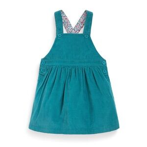 JoJo Mamman Bebe Blue Corduroy Pinafore Dress - Size 3-4